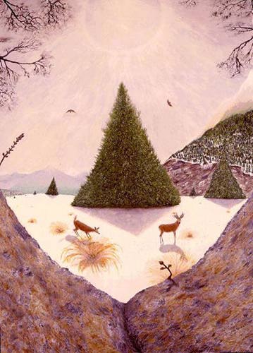 Two Deer at Noon